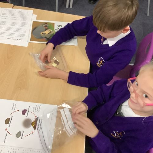 Rock Cycle experiment with chocolate