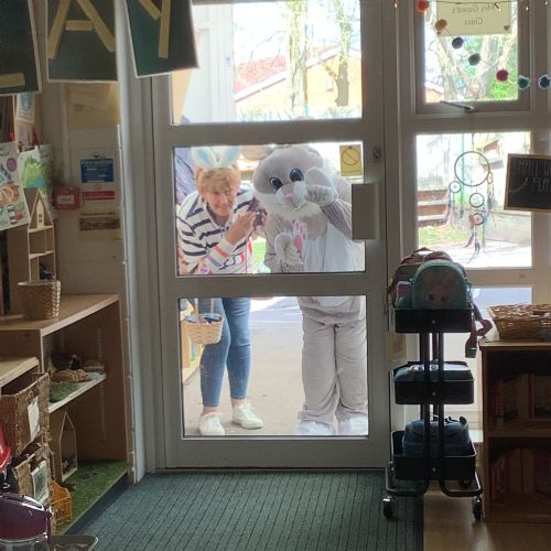 A surprise visitor in Reception!
